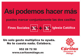 Campaña para la Declaración de la Renta: www.caritasmalaga.es