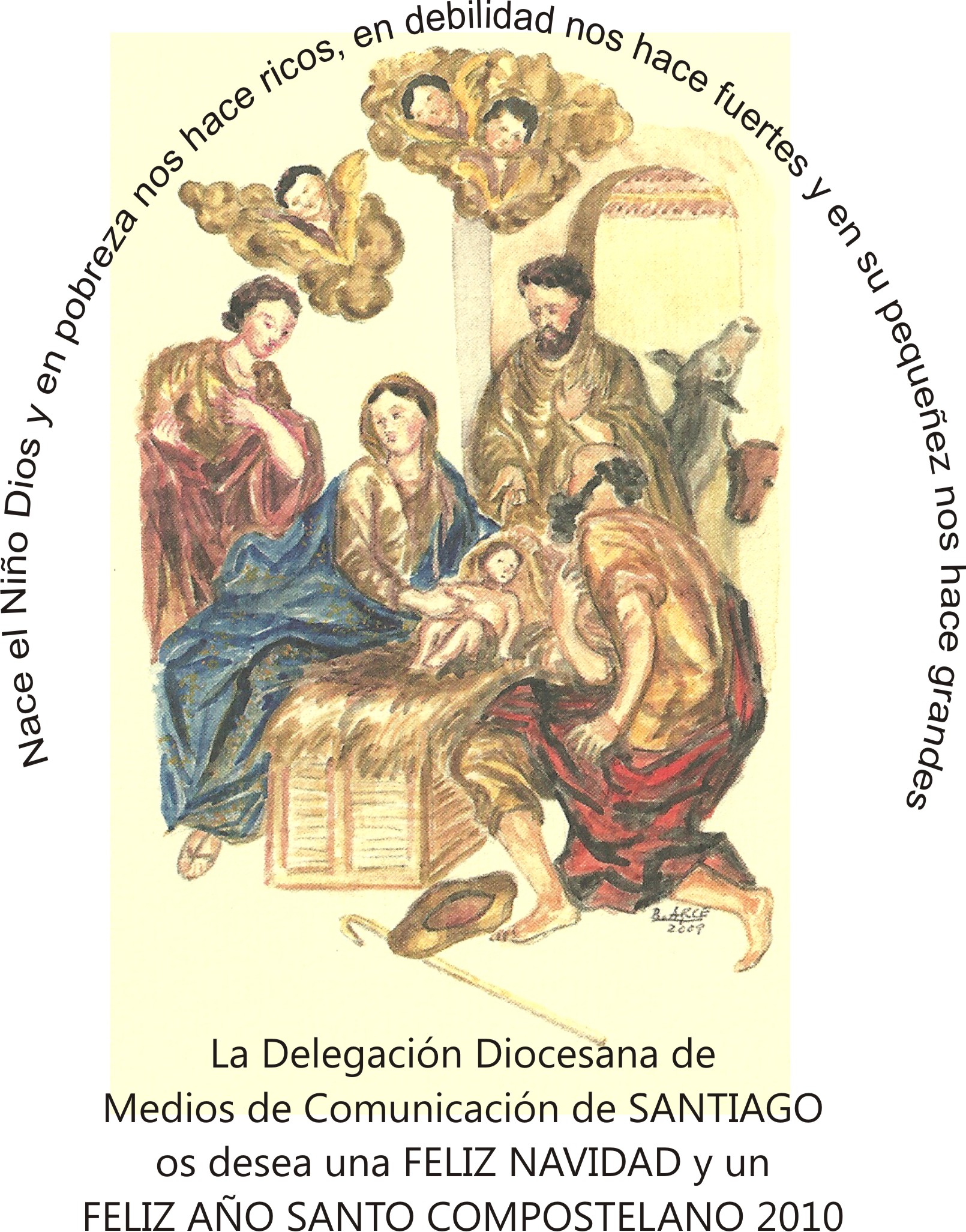 Felicitación da delegación diocesana de medios de comunicación de Santiago 