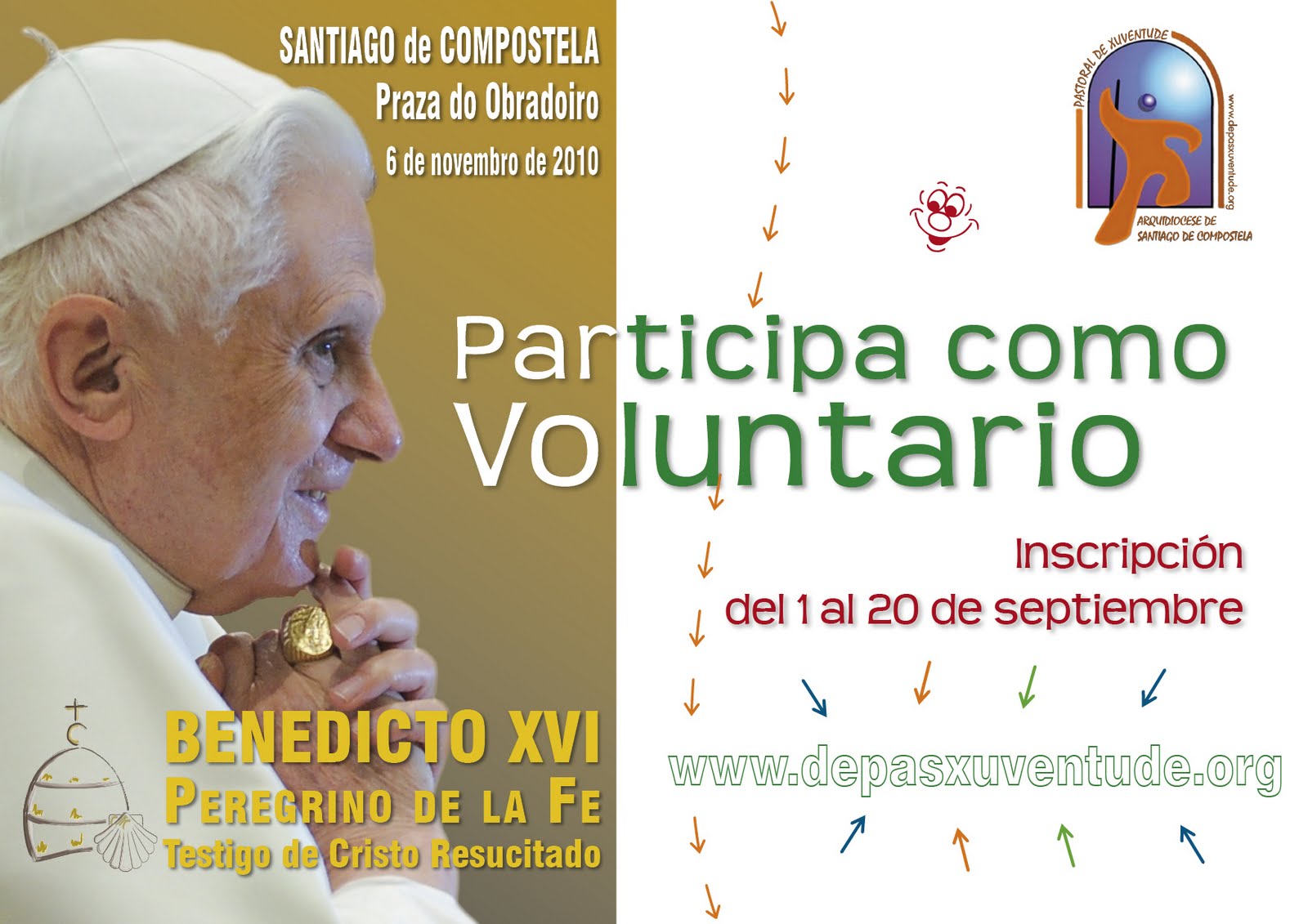 Voluntarios cisita do Papa